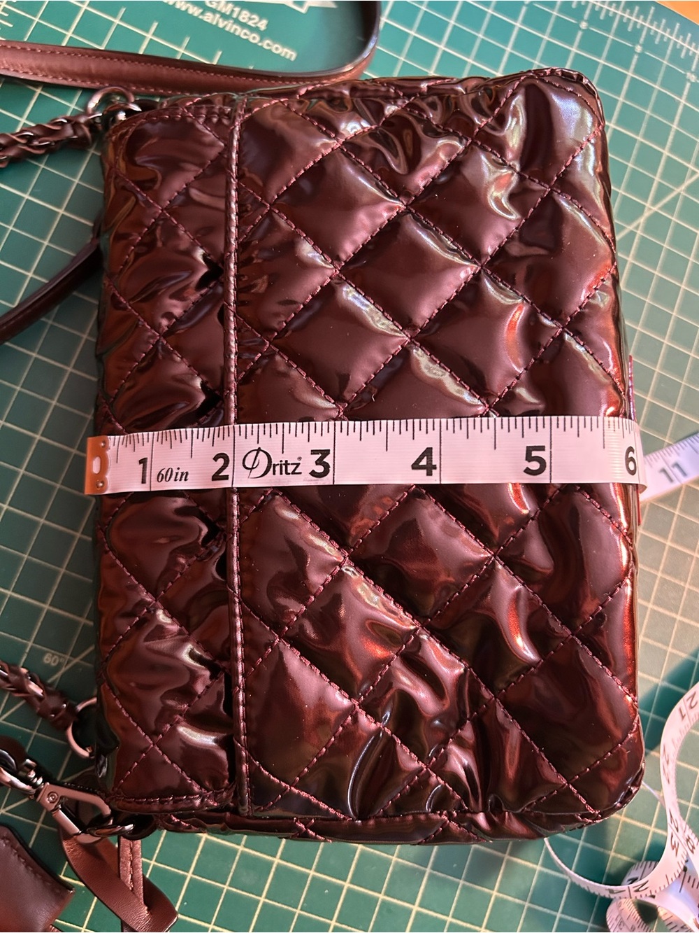 Mz Wallace Small Crosby lock in Bordeaux Lacquer - Picture 5 of 14